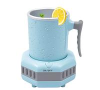 110V Portable Mini Refrigerator Electric Quick Cooling Cup, 46.4℉ Electric Beverage Cup Cooler for Home/Office, Desktop Mini Fridge Quick Cooling Cup Drink Chiller for Beer Juice Milk Coffee/2343 ( Co