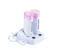 110V Roll On Wax Warmer For Hair Removal Double Wax Roller Wax Heater For Depilatory Wax Cartridge, Home Waxing Kit For Women Men