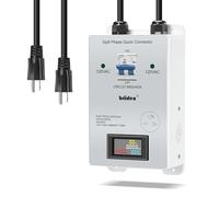 110V to 220V Quick Connectors, Briidea DIY 220-240V Power Supply from Two 110/120V AC Circuits, 220V 15AC Output Outlet, Charge The Car (GFCI Outlet Circuit Tester Included), LCD Display