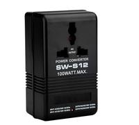 110V to 220V Step Up & Down Power Voltage Converter Watt Transformer for Travel (Black, 100W)