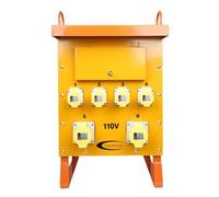110V Transformer 10KVA Three Phase - 4x16A & 2x32A Sockets, Metal Case with MCB Circuit Protection for Industrial Use