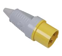 110V Yellow 2P+E Plug - Industrial 16A 2P+E Site Plug Connector - IP44 Rated