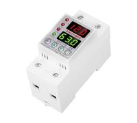 110VAC 120VAC 40A 63A Din Rail Dual Display Adjustable Over Voltage Current and Under Voltage Protective Device Protector Relay(40A)