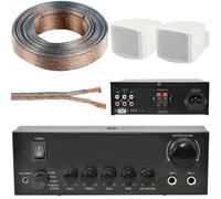 110W Stereo Amplifier System Kit 2x Background Wall Speaker Bedroom Office AUX