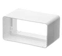 110x55mm / 4-2 inch PVC Rectangular Connector - Flat Plastic Ducting - Straight Joint