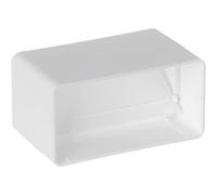110x55mm / 4-2 inch PVC Rectangular (female) Connector with Backdraught Shutter - Flat Plastic Ducting - Straight Joint