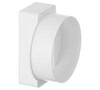 110x55mm to Ø 100 mm Rectangular to Round Ducting Adaptor - Straight Connector Adapter