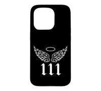 111 Angel Number Wings, Minimalist Guardian Halo Spiritual Case for iPhone 15 Pro