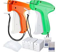1112 Pieces Clothes Garment Tag Attacher Price Gun Applicator Machine 2 Inch Standard Plastic Fastener Barb Clothing Paper Size Name Tag Steel Needle for Boutique Store(Light Green, Orange)
