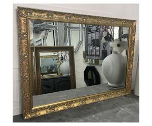 (111cm x 86cm) Large Antique Gold French Mirror Framed Decorative Rococo Ornate Framed Wall Mirror OPERA - Choice of Size - Premium Quality - Fabulous Mirrors