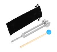 111HZ Tuning Fork with Silicone Hammer and Bag for DNA Repair Healing, Aluminum Alloy Tuning Fork for Sound Therapy, Perfect Healing, Musical Instrument, Balancing, Healers, Vibration - (Silver)