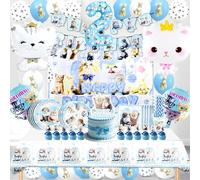 112 PCS Cat Birthday Decorations Party 2nd, Cat Balloons, Foil Balloon, Suitable for Decorating Birthday Parties, Baby Showers, and Various Holidays