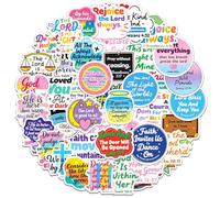 112 PCS Christian Inspirational Scrapbooking Stickers,Bible Verse Sticker for Laptops Water Bottles Journals Skateboards Phones Suitcases Vivid Colours Easy Peel Mixed Shapes for Teens Adults