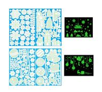 112 Pcs Christmas Window Stickers, Luminous Window Clings Decorations Snowflake PVC Material Electrostatic Stickers for New Year Party Decoration (Style 2)