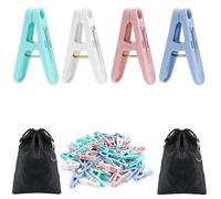 112 Pcs Clothes Pins Clothespins Plastic Clips, Colorful Towel Clip, Small Clothes Pin,2 Inch Clips for Hangers,Laundry Clothes with Spring,4 Colors Clothes Drying Line Pegs for Kitchen Outdoor Trip