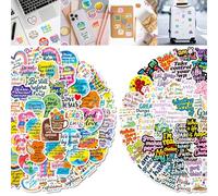112 PCS Inspirational Stickers Pack with Bible Verses & Positive Quotes - Colourful Motivational Vinyl Decals for Water Bottle, Laptop, Phone, Luggage & Personalised Item Decoration