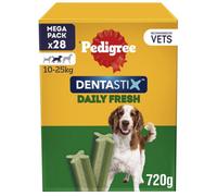 112 Pedigree Daily Dentastix Fresh Dental Sticks Dog Treats Medium Dog Chews