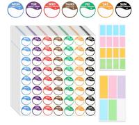 1120 Pieces Days of The Week Stickers, Circular Full Week Day Dots Food Labels for Kitchen Storage, Meal Prep and Food Labelling, Weekly Planner Labels for Date Tracking