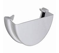 112mm Half Round Gutter External Stop End - Gutter Pipes and Fittings- (White)