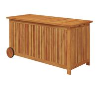 vidaXL Garden Storage Box with Wheels 113x50x58 cm Solid Wood Acacia UK GF0