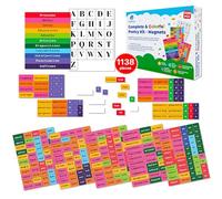 1138 PCS Colorful & Complete Poetry Magnets Kit, Word Magnet for Fridge, Poem Magnet, Magnetic Words for Fridge, Sentence Building, Poetry Tiles Magnets, Create Poems, Conversations - Simply Magic