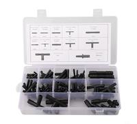 113Pc Automotive Plastic Hose Connector Assortment Set with Reducers, Straight Couplers and T-Piece Fittings for Coolant and Fuel Lines, Includes For Durable Hose