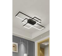 113W Modern LED Semi-Flush Ceiling Light in Black The hot sale Black