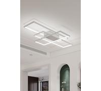 113W Modern White Semi-Flush Mount LED Ceiling Light The hot sale White One Size
