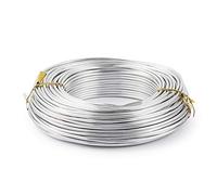 114 Feet 10 Gauge Silver Aluminum Craft Wire 2.5mm Flexible Metal Artistic Beading Wire for DIY Sculpture and Crafts