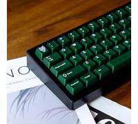 114 Keys Cherry Double Shot Translucent Keycaps Emeral Green Keycaps Set | Fit for 60% 65% 75% Cherry Mx Switches Mechanical Keyboard