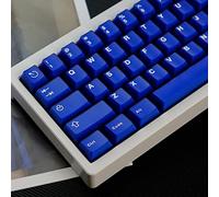 114 Keys Translucent Keycaps Cherry Profile Doubleshot Blue Keycaps Set Fit for 61/87/104/108 Cherry Mx Gateron Switches Mechanical Keyboard