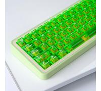 114 Keys Transparent Keycaps PC Cherry Profile Bright Green Clear Keycaps Set Fit for Cherry Mx Switches Mechanical Keyboard