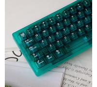 114 Keys Transparent Keycaps PC Cherry Profile Green Keycap Set Fit for Cherry Mx Switches Mechanical Keyboard