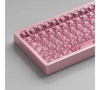 114 Keys Transparent Keycaps PC Cherry Profile Pink Keycap Set Fit for Cherry Mx Switches Mechanical Keyboard