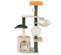 114CM Tall Cat Tree Cute Flower Pet Activity Center Pet Furniture