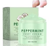 114G Peppermint Foot Cream,Peppermint Foot Scrub,Athletes Foot Treatment Leg Cream,with Pep/permint Essential Oil,Hydrating and Anti-Cracking Foot Cream,Feet Moisturiser,Suitable for All Skin Types