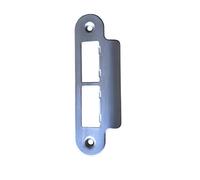 114mm Door Strike Plate Latch Keep Satin Stainless Round Edge - Pack of 1 | Door frame latch keep / striking plate. For tubular mortice latches, lever handles, interior wooden doors. 114mm length plate