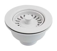 114Mm Kitchen Sink Waste Flange, Stainless Steel And PVC Basket Strainer Flange For Sink Opening 83-90mm, Kitchen Waste Food Catcher, G1½ Thread