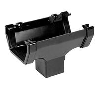 114mm Square Line Running Outlet Black, 1 in Pack