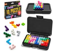114Pcs IQ Smart Games, IQ Puzzle Set with 200 Challenges, Educational Toy for Stress Relief, 3D Puzzle Brain Teaser Game, Logic Game for Adults, Smart Travel Game for Ages 6+