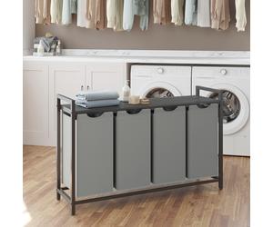 (115.6x33x72.5cm, Black,Grey) Laundry Basket, Laundry Hamper, Laundry Sorter