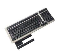 115 Keys Black Night Key Cap Set EDMS Height Double Shot PBTS Enhance Typing on Computers and Laptops