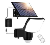 115 LED Solar Lights for Outdoors, LED Spotlight with Motion Sensor Outdoor, 3000/5000/7000 K Warm, Super Bright Solar Outdoor Spotlight with 3 Light Modes, IP65 Waterproof Floodlight for Garage,