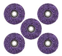 115 mm CSD Disc Sanding Disc, 5 Pieces Coarse Cleaning Disc Cleaning Disc Set, Coarse Cleaning Disc Nylon Fabric Disc Paint Removal Rust for Angle Grinder (Purple)