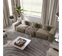115" Modular Sectional SofaVelvet Deep Seat Couch Oversized 3Seat Comfy Cloud Sofa & Office & Cozy Seating Solution