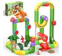 115 PCS Electric Train Set, Dinosaur Toys for Boy Age 3 4 5 6 7 Year Old Boy Construction Toys Girl Gift for 5 6 7 Year Olds Boys Toys for 3-12 3D Embedded Layout Autism Toys