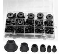 115 Pcs T-Type Silicone Rubber Grommet Kit, 6 Sizes Bushings for Wiring, T-Type Design Grommets for Hydroponics, Valve & Pipe Repair, Cable Protection in Automotive, Gardening & Industrial Use