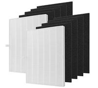 115115 Replacement A Size Filter, Compatible with Winix PlasmaWave 5300, 6300, C535, 5300-2, 6300-2, P300, AM90, 9000, 5000, 5000B, C909, 9800 Air Purifier, 2 True Hepa Filter + 8 Carbon Pre-Filter
