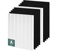 115115 Replacement Filters A for Winix PlasmaWave Air Purifier C535, 5300-2, 6300-2, 5300, 6300, AM90, P300, Funmit 2 High-efficiency Size 21 Filter + 8 Activated Carbon Pre-Filters
