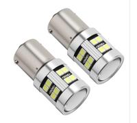 1156 P21w Ba15s LED Bulb 6000K White 6W Super Bright 24-SMD 3030 12V-24V LED Light Bulbs for RV Interior Lights Auto Backup Reverse Tail Turn Signal Light Stop DRL Lights Rear Fog Lamp(Pack of 2)